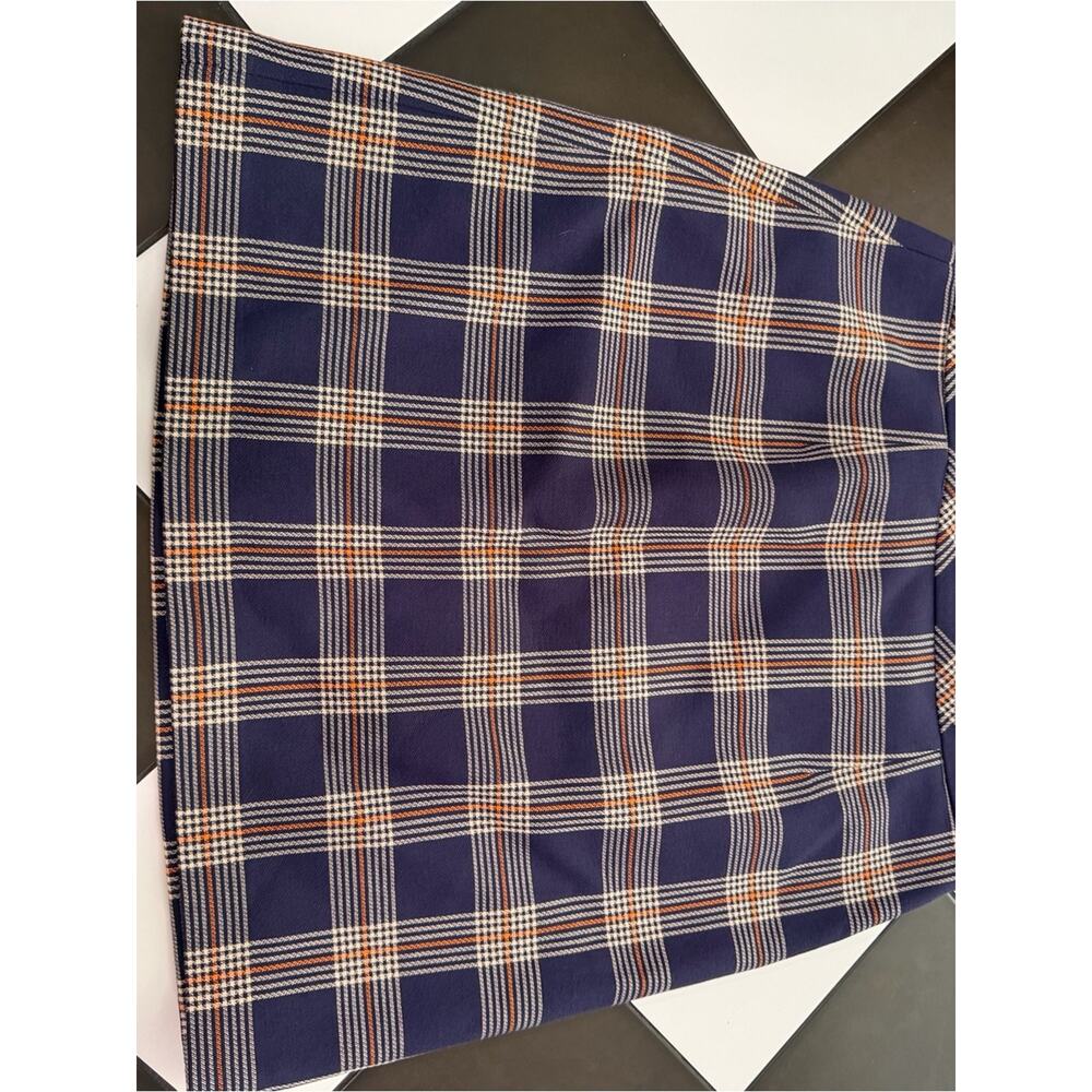 X2 Brooks Brothers Purple Plaid Mini Skirt and Black White Floral NEW - Picture 5 of 13